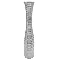 Wazon ceramiczny wysoki 50 cm SREBRNY flakon ozdobny wazon dekoracyjny