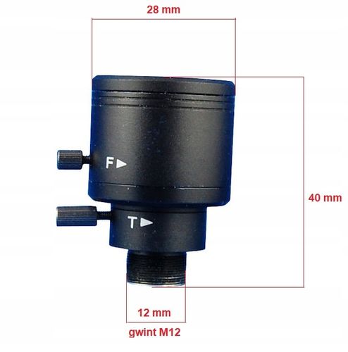 OBIEKTYW MINI M12 REGULOWANY ZOOM OGNISKOWA 4-9 mm na Arena.pl
