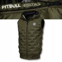 Męski Bezrękawnik z kapturem Pitbull Carver Pikowana kamizelka z