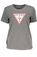 GUESS JEANS T-SHIRT Z KRÓTKIM RĘKAWEM DAMSKI SZARY L