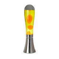 Lampka Lawa Lampa Lava 45cm ŻÓŁTA magma Srebrna
