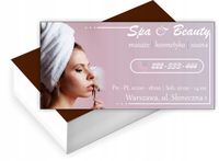Wizytówki firmowe reklamowe 100szt SPA & BEAUTY gotowe projekty w cenie