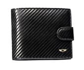 męski zestaw carbon z portfelem i brelokiem - peterson