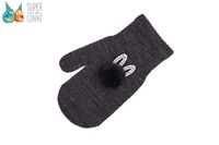 Rękawiczki jednopalczaste kotek grafit 15cm