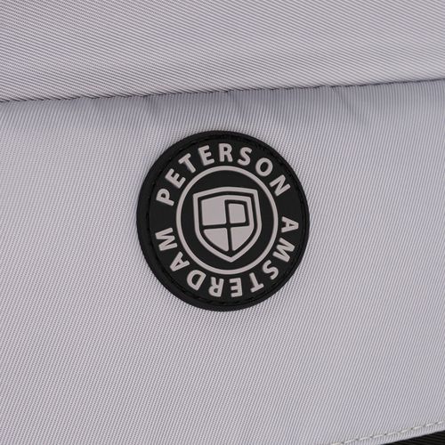 szaro-czarny plecak szkolny z poliestru z dodatkową saszetką - peterson na Arena.pl