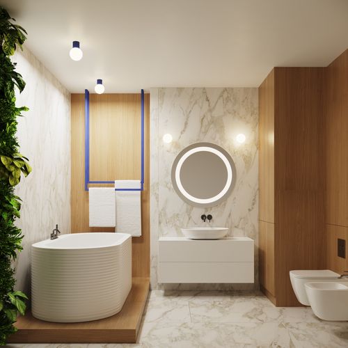 Plafon HALO ultramaryna IP44 na Arena.pl