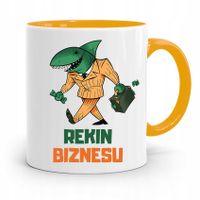 Kubek Żółty Dla Kierownika Rekin Biznesu Prezent Z Nadrukiem Ze Zdjęciem
