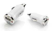 mała ładowarka samochodowa usb  biała