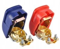 Klema akumulatorowa samozaciskowa hebel wyłącznik zaciski 2 szt. Silver