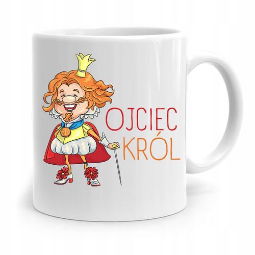 Kubek Na Dzień Ojca Dla Taty Król Ojciec Prezent Z Nadrukiem Ze Zdjęciem na Arena.pl