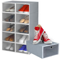 pudełko na buty szare organizer szafka na buty zestaw garderoba regał szafa