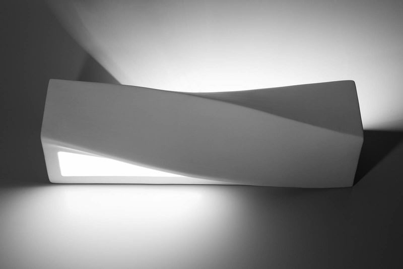 Kinkiet LAMPA ścienna SL.0003 ceramiczna OPRAWA przyścienna biała zdjęcie 2