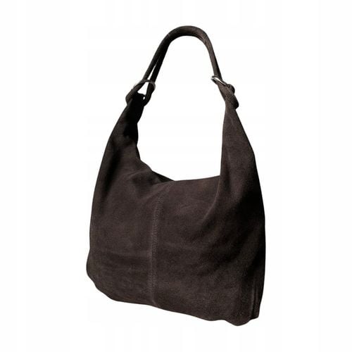 CZEKOLADOWA ZAMSZOWA TOREBKA WOREK CIEMNY BRĄZ TOREBKA ZAMSZ NATURALNY na Arena.pl