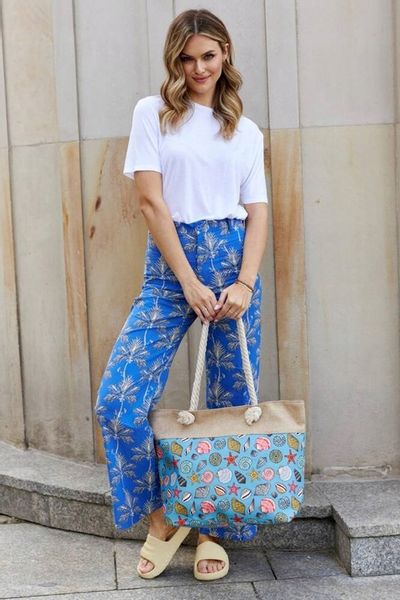 Torba Plażowa Duża Zapinana Na Zamek Torebka Shopper z Podszewką Piknik XXL zdjęcie 10