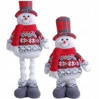 Skrzat Krasnal Świąteczny Teleskopowy Duży Gnom Wysoki Bałwan Regulowany