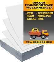 Ulotki A4 100 szt reklamowe firmowe USŁUGI TRANSPORTOWE WULKANIZACJA