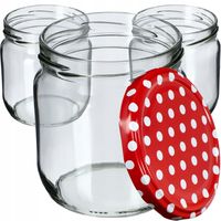 48x Słoiki Słoik 425ml Na Miód Dżem Zakrętki fi82