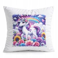 PODUSZKA BIAŁA PREZENT - JEDNOROŻEC UNICORN KOŃ