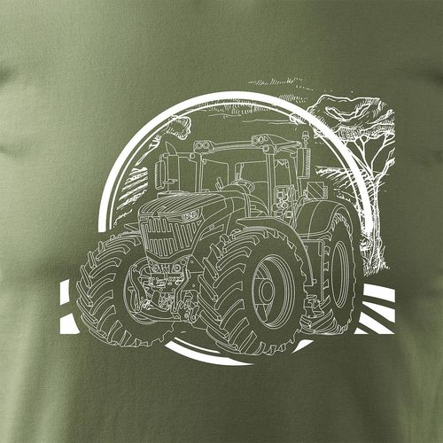 Koszulka z traktorem Fendt dla rolnika męska khaki REGULAR M na Arena.pl