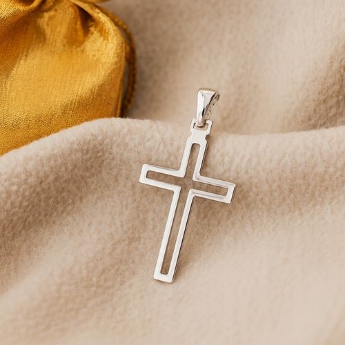 SREBRNY KRZYŻYK MĘSKI NA ŁAŃCUSZEK, SREBRO PRÓBA 925, DLA NIEGO, NOWOCZESNY na Arena.pl