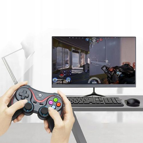 BEZPRZEWODOWY GAMEPAD PAD DO TELEFONU ANDROID PC iOS KONTROLER Z UCHWYTEM na Arena.pl