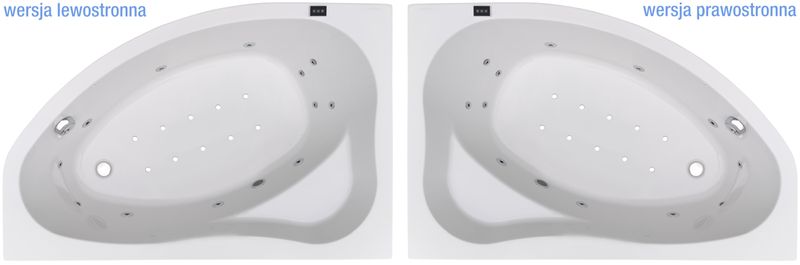 Narożna wanna spa z hydromasażem 145x95 lewa prawa jacuzzzi Polska zdjęcie 2