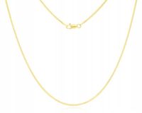 Złoty Łańcuszek Damski splot Lisi Ogon Pełny 55 cm srebro pr.925