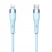 NILLKIN DATA CABLE FLOWSPEED SILICON TYPE C-LIGHTNING PD 27W, BLUE / NIEBIE