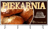 BANER REKLAMOWY 100x50cm plandeka duży wybór wzorów PIEKARNIA SKLEP FIRMOWY