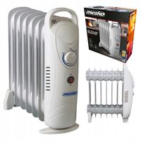 GRZEJNIK OLEJOWY ELEKTRYCZNY 800W OLEJAK 7 ŻEBEREK REGULACJA TEMP °C MESKO