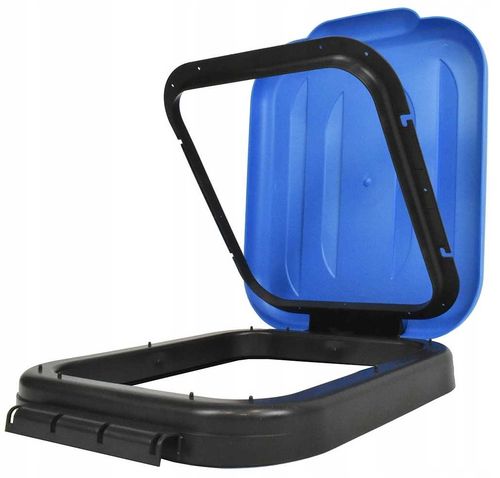 stojak do segregacji odpadów (4-stanowiskowy) niebieski, zielony, brązowy na Arena.pl