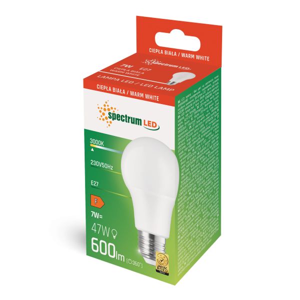 Żarówka LED GLS E27 kulka 7W barwa ciepła WW WOJ+13900 10 SZTUK SPECTRUM zdjęcie 4