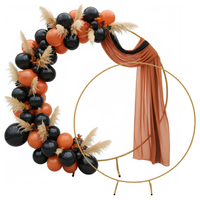 Złoty stojak koło 200 cm na balony - dekoracja imprezowa