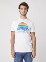 MĘSKA KOSZULKA T-SHIRT WRANGLER SS GRAPHIC TEE WHITE W7AID3989 XL