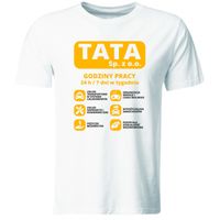 KOSZULKA TATA SP. Z O.O. PREZENT NA DZIEŃ OJCA, BIAŁA, ROZ. XXL