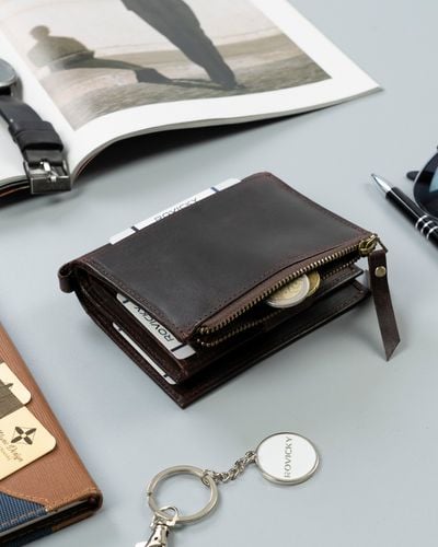 skórzany portfel męski w stylu retro - rovicky na Arena.pl