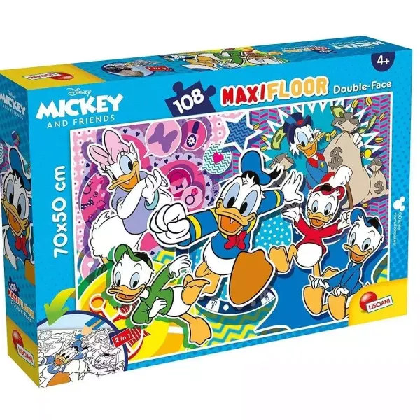 Puzzle dwustronne maxi 108 elementów. Kaczor Donald zdjęcie 1
