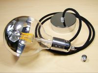 LAMPA WISZĄCA PAJĄK 1  ELEMENTY METALOWE - CHROM   E27