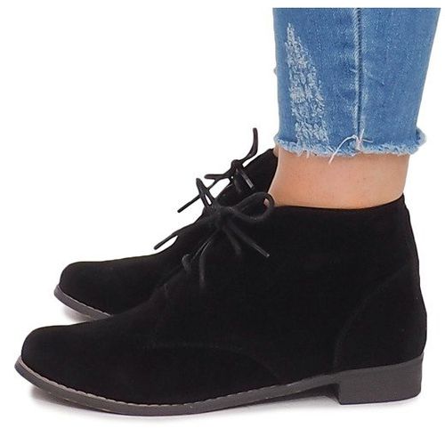 Sznurowane Botki A-27 Czarny r.37 na Arena.pl