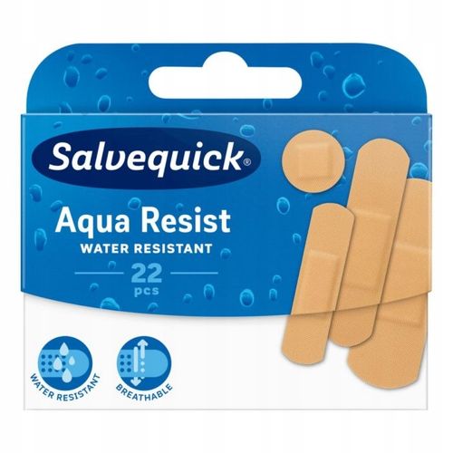 Salvequick plastry Aqua Resist - 22 sztuki MIX na Arena.pl