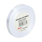 WSTĄŻKA SATYNOWA 12MM X 32M WS12-1 BREWIS BIAŁA