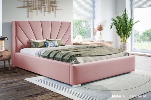 Łóżko tapicerowane LUX9 200x200 ze  Stelażem i pojemnikiem na Arena.pl