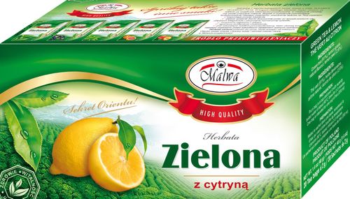 Malwa Herbata Zielona z cytryną 40 g (20 x 2 g) na Arena.pl