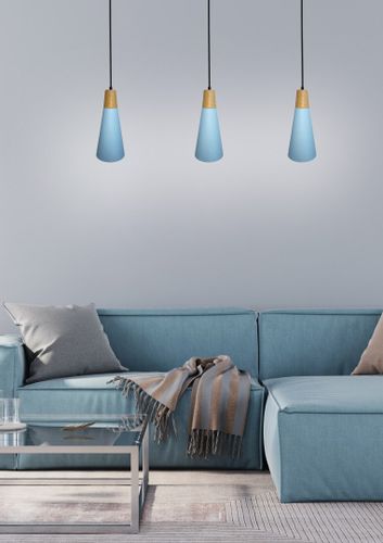 Faro lampa wisząca 1x40W E27 niebieski na Arena.pl