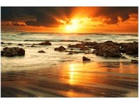 120CM 80CM OBRAZ ŚCIENNY WSCHÓD SŁOŃCA WZBURZONYM OCEANEM