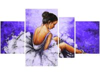 OBRAZ BALETNICA GRANATOWYM TLE