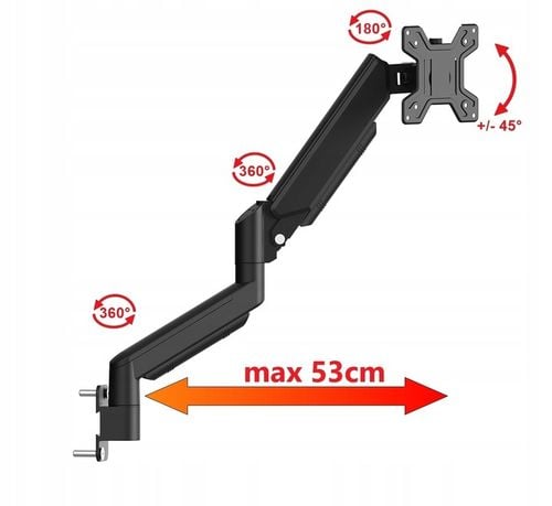 Gazowy Uchwyt do Monitora TV Telewizora ścienny 13-32 cale Uniwersalny na Arena.pl