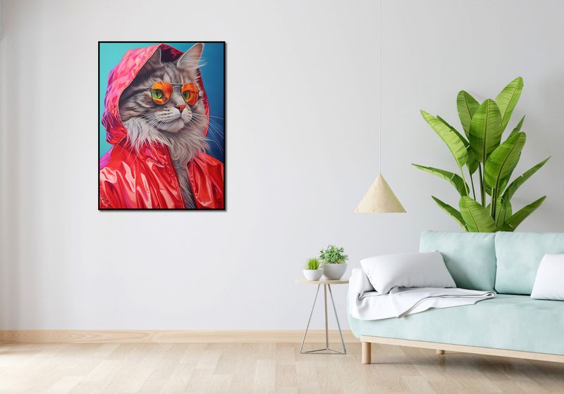 Plakat 75x100cm Kot w Stylu zdjęcie 4