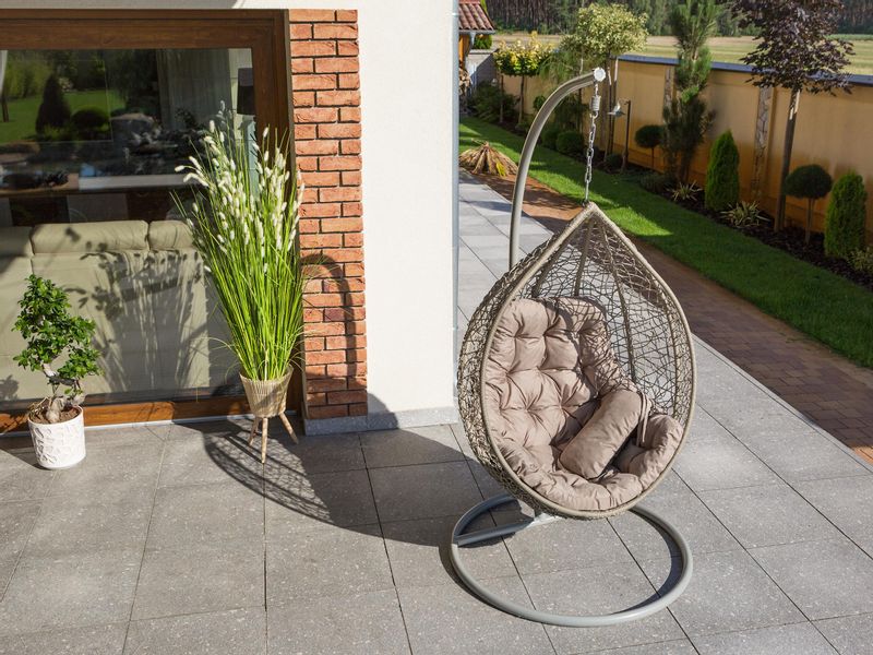 Poduszka GEORGE na fotel wiszący typu KOKON, huśtawkę ogrodową 120x100 zdjęcie 9