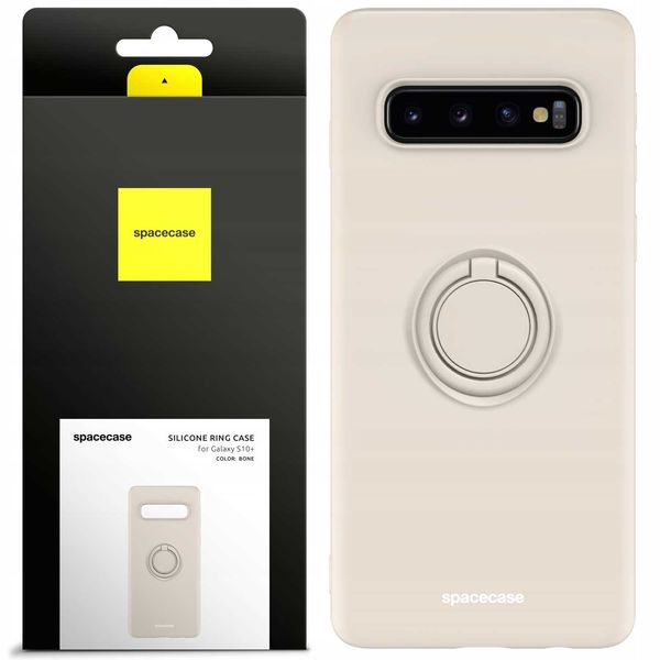 Spacecase Silicone Ring Galaxy S10+ Bone zdjęcie 1